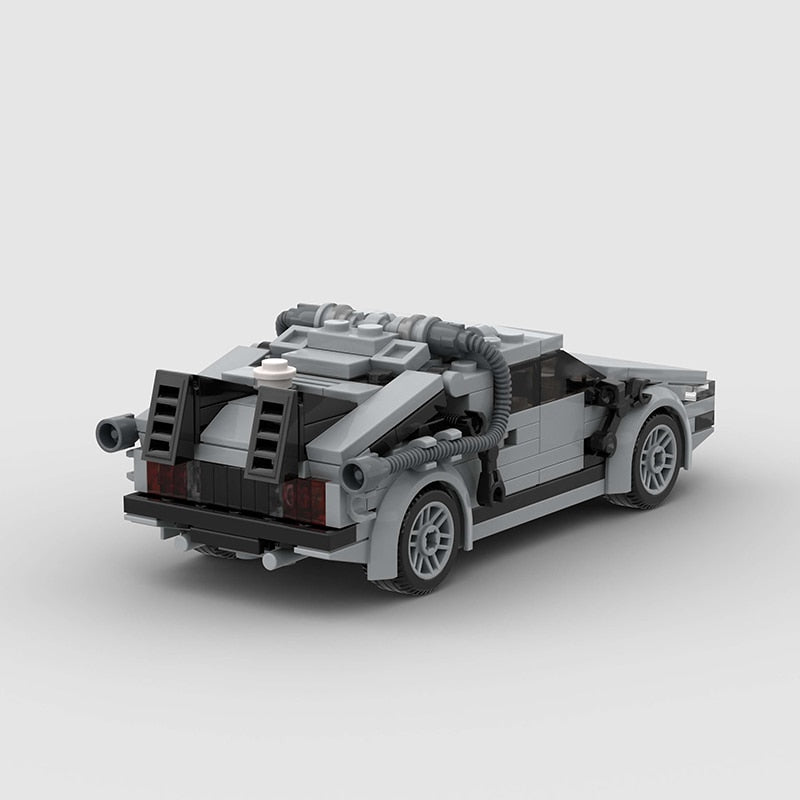 DMC DeLorean | Back to the Future Building Kit — Rear View | Rova
