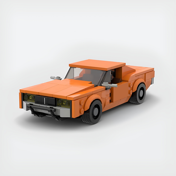 Dodge Charger | Dukes of Hazzard — 1:24 Scale LEGO-Compatible Building Kit