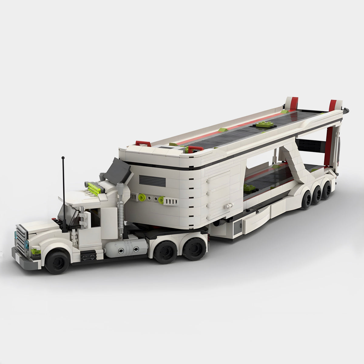 Big Rig Car Transporter — 1:24 Scale LEGO-Compatible Building Kit