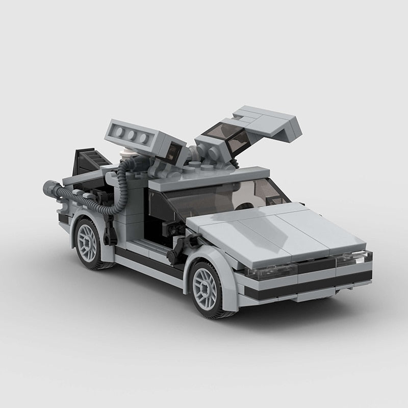 DMC DeLorean | Back to the Future Building Kit — Side View | Rova
