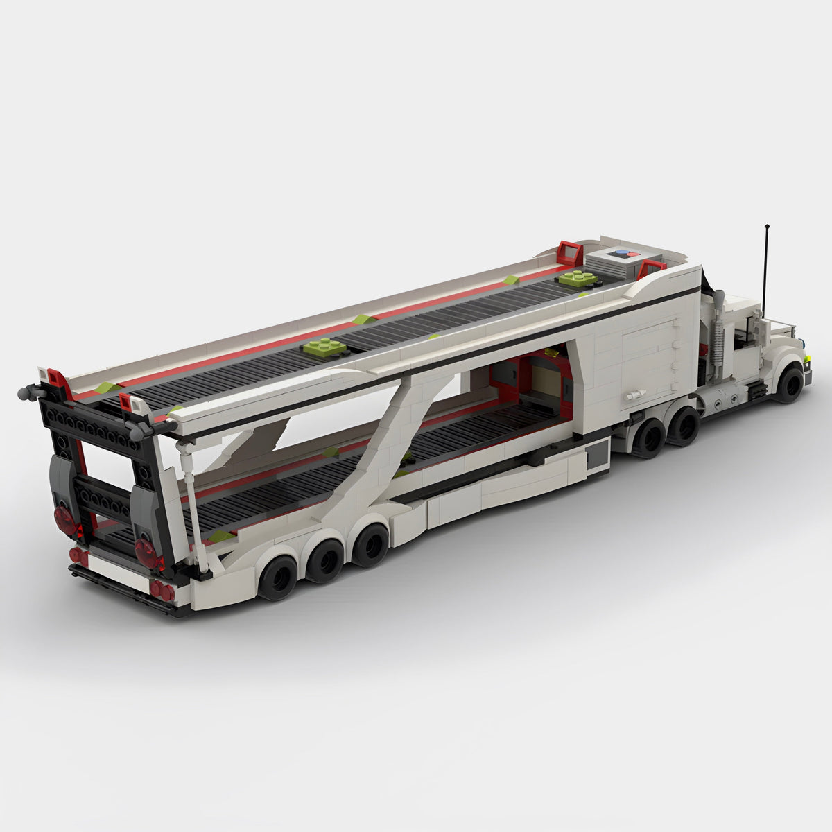 Big Rig Car Transporter Building Kit — Side View | Rova