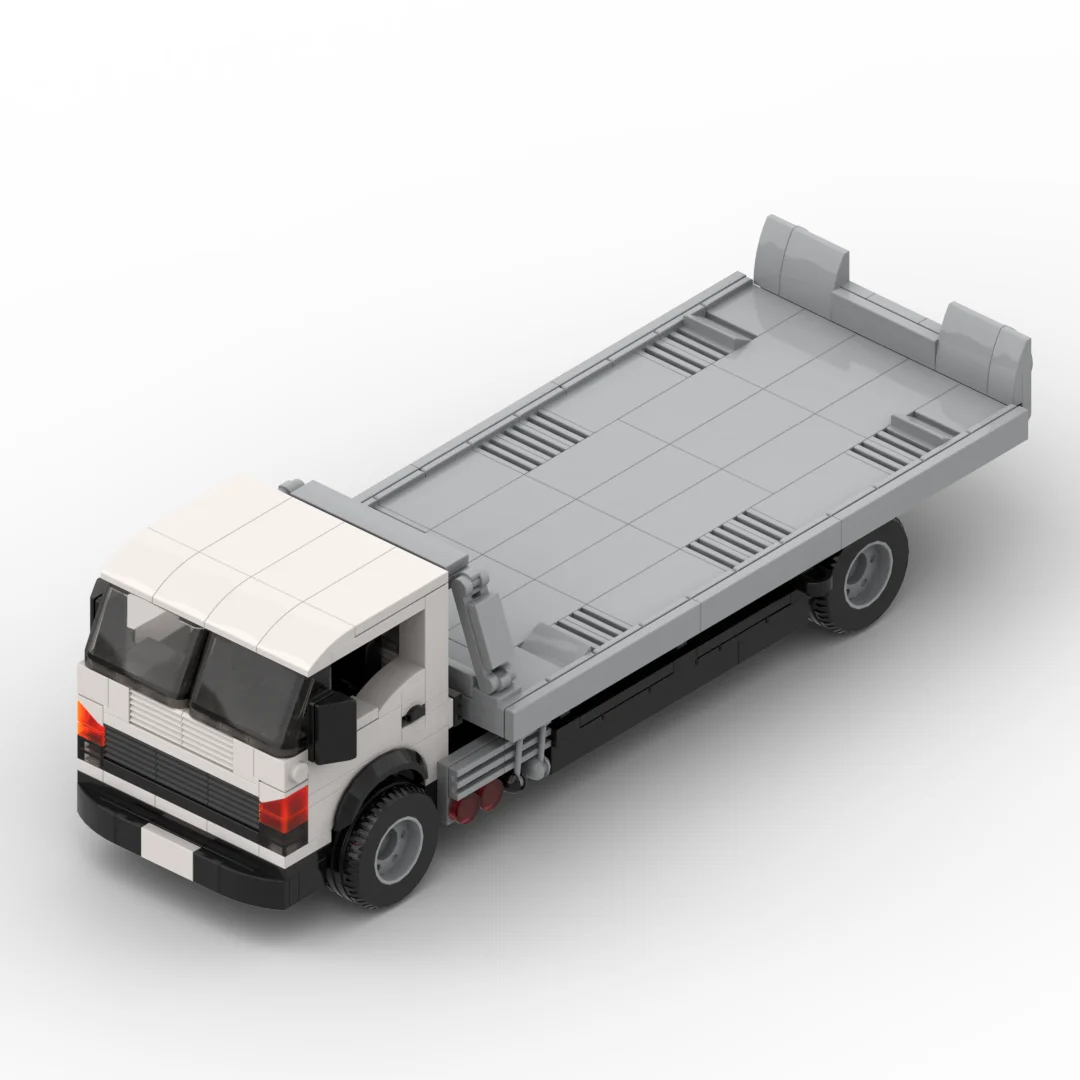 Flatbed Tow Truck Building Kit — Side View | Rova