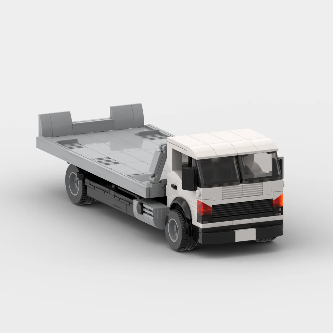 Flatbed Tow Truck Building Kit — Detail View | Rova