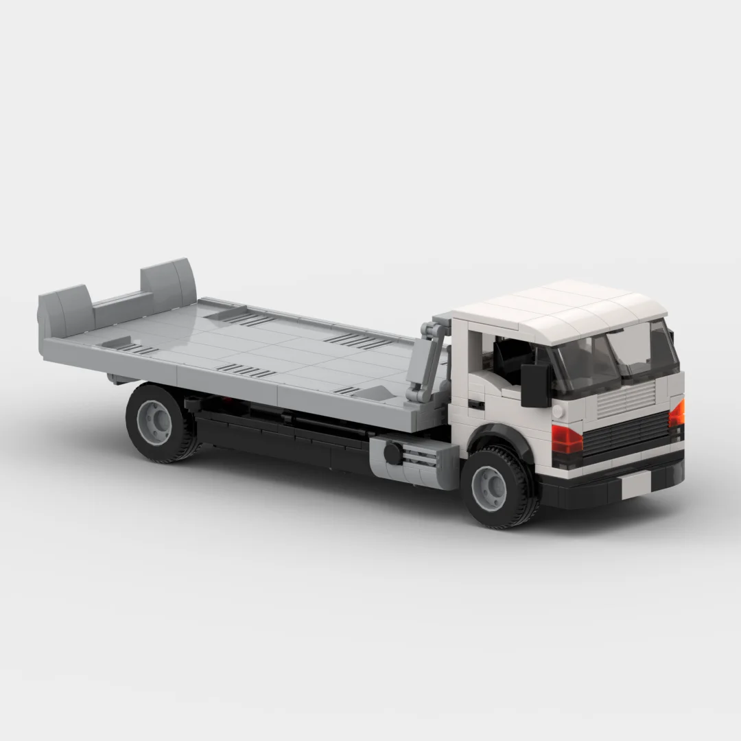 Flatbed Tow Truck Building Kit — Rear View | Rova
