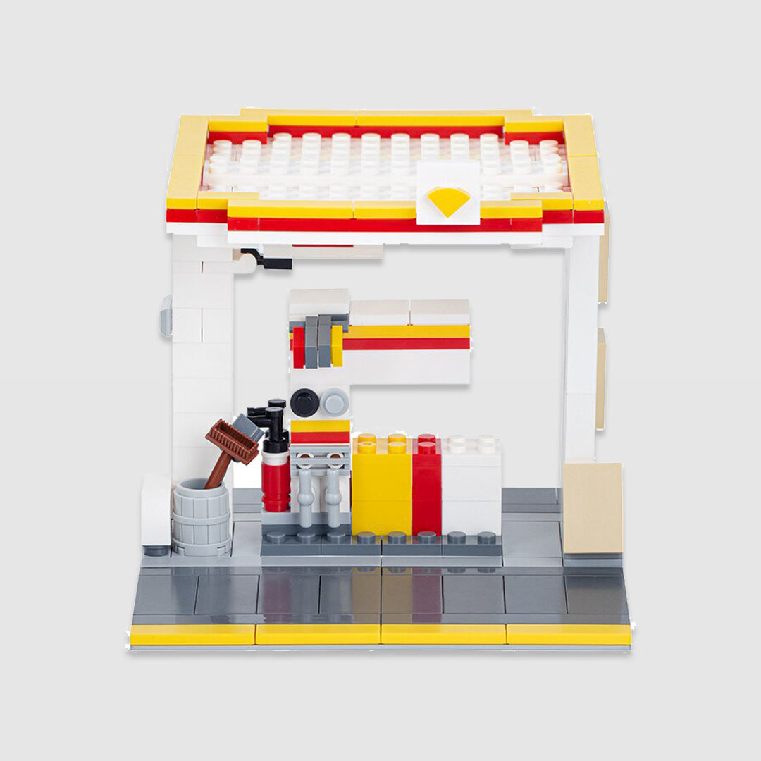 Gas Station Building Kit — Side View | Rova