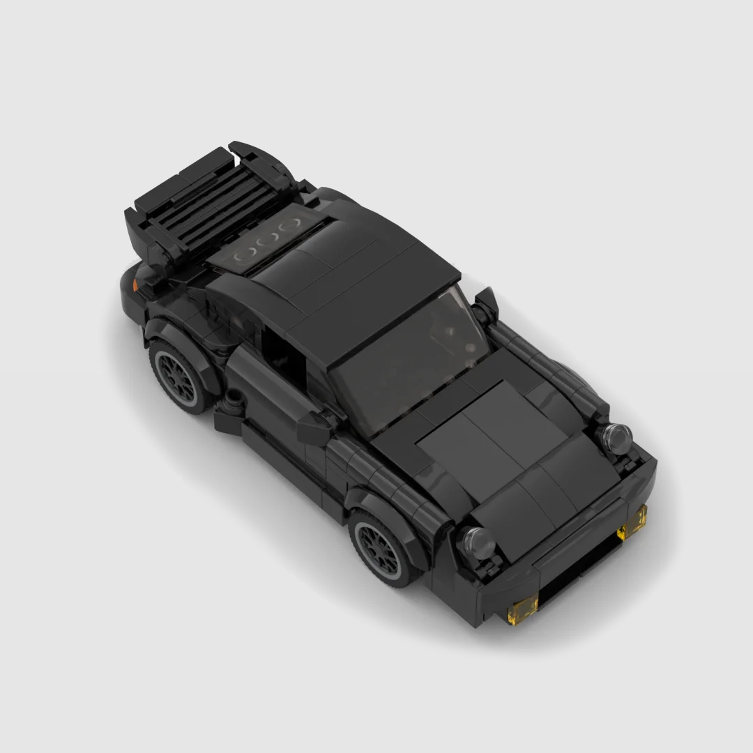 Porsche 911 Turbo Blackbird | Wangan Midnight Building Kit — Rear View | Rova