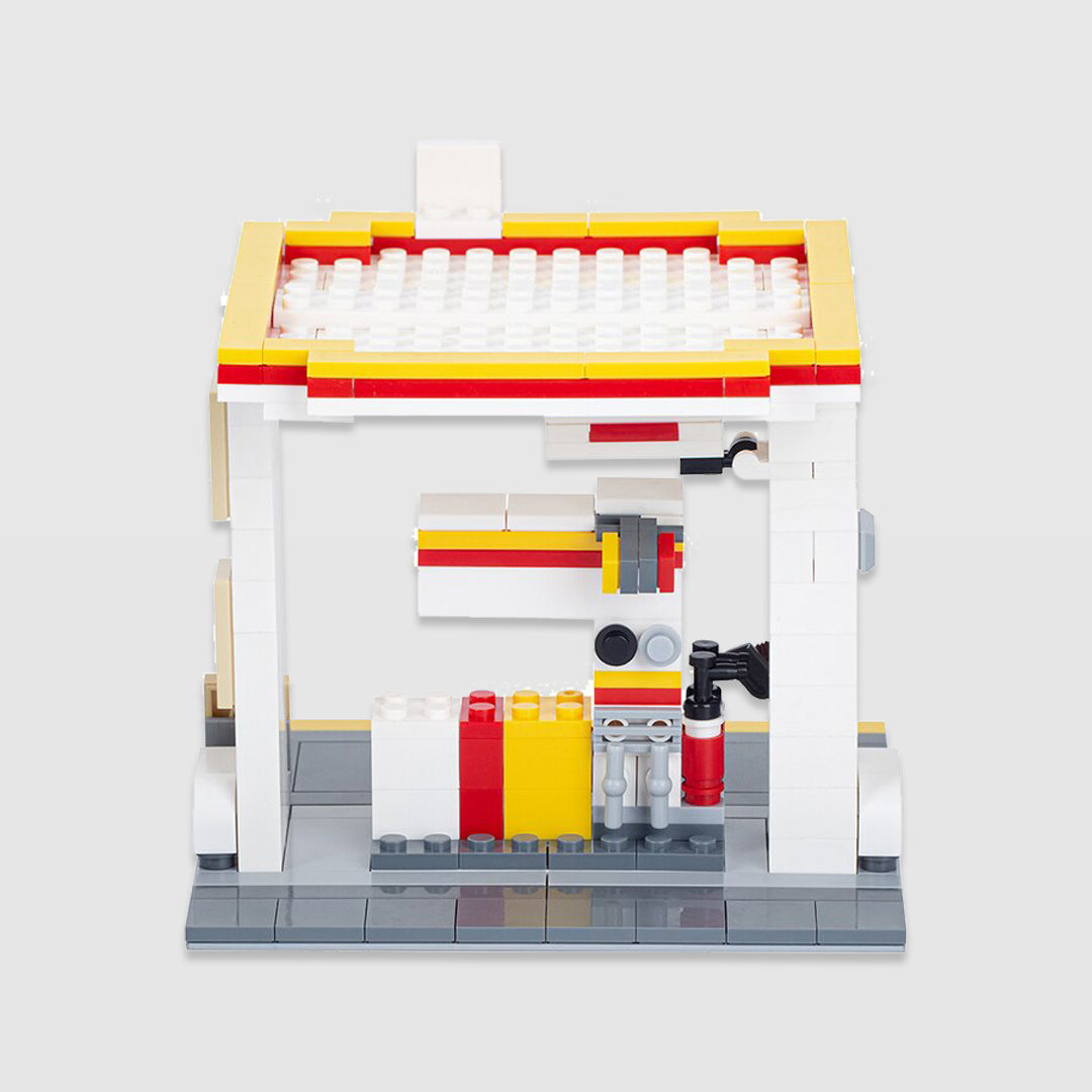 Gas Station Building Kit — Rear View | Rova