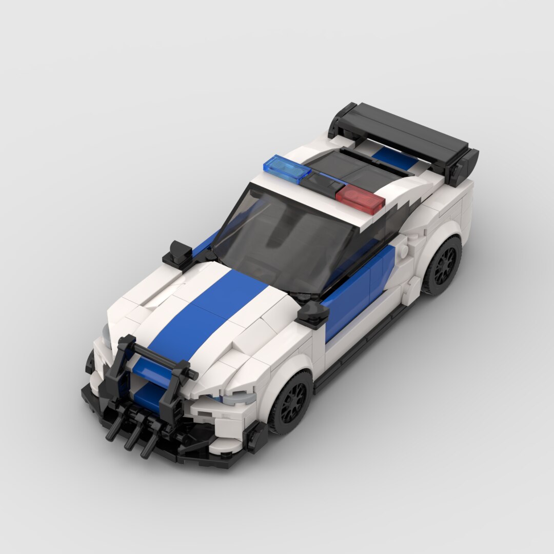 Ford Mustang Police Interceptor Building Kit — Side View | Rova