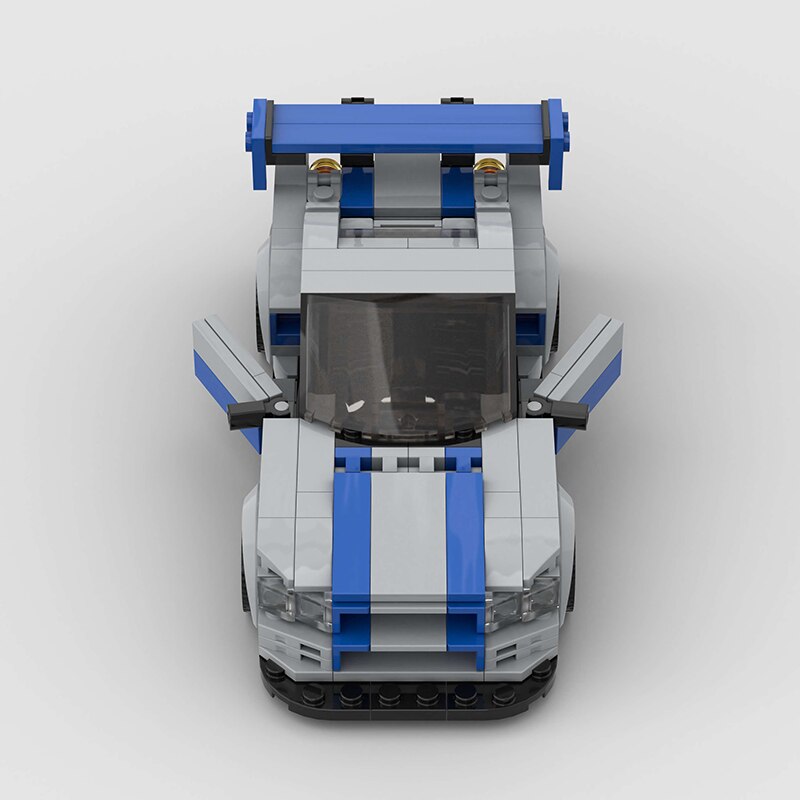 Nissan R34 Skyline GT-R Fast & Furious Building Kit — Rear View | Rova