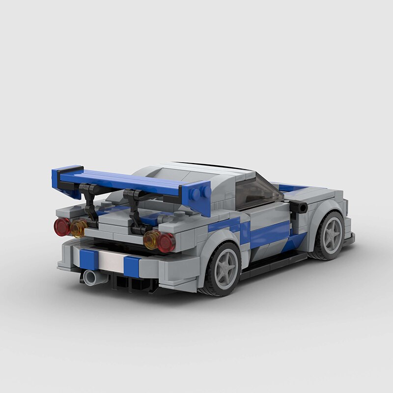 Nissan R34 Skyline GT-R Fast & Furious Building Kit — Side View | Rova