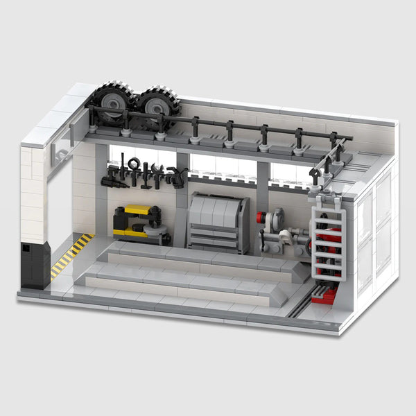 Mechanics Workshop — 1:24 Scale LEGO-Compatible Building Kit